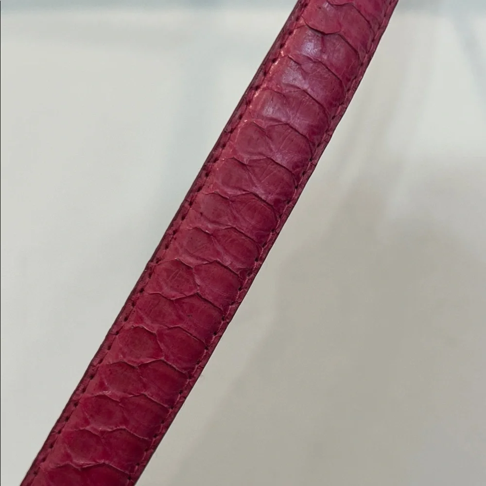 Vintage Milor Genuine Snake Pink Slim Belt Women’s medium large